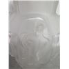 Image 15 : Frosted Crystal Vase w/ Raised Greco-Roman Motif 9.5" High
