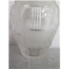 Image 18 : Frosted Crystal Vase w/ Raised Greco-Roman Motif 9.5" High