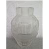 Image 4 : Frosted Crystal Vase w/ Raised Greco-Roman Motif 9.5" High
