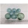 Image 12 : Qty 8 Small Japanese Glass Fishing Floats Approx. 3-6" Diameter