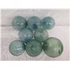 Image 2 : Qty 8 Small Japanese Glass Fishing Floats Approx. 3-6" Diameter
