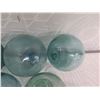 Image 4 : Qty 8 Small Japanese Glass Fishing Floats Approx. 3-6" Diameter