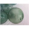 Image 8 : Qty 8 Small Japanese Glass Fishing Floats Approx. 3-6" Diameter