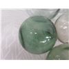Image 10 : Qty 7 Small Japanese Glass Fishing Floats Approx. 3-5" Diameter