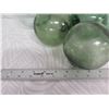 Image 19 : Qty 7 Small Japanese Glass Fishing Floats Approx. 3-5" Diameter