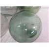 Image 7 : Qty 7 Small Japanese Glass Fishing Floats Approx. 3-5" Diameter