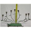 Image 21 : Metal 7-Flower Candelabra w/ Silverplate Bird Flame Snuffer 13"H, Avila Castillo (Mexico)