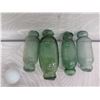 Image 2 : Qty 4 Vintage Japanese Glass Rolling Pin Fishing Floats Approx. 5-6" Long