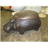 Image 1 : Hippopotamus Side Table w/ Storage Compartment, Approx. 3ft W, 19" H, Hard Plastic