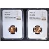 Image 1 : 1955-S & 1956-D LINCOLN CENTS  NGC MS-66 RD