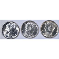 1939-P,D 40-D MERCURY DIMES  AU-CH/GEM BU