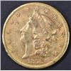 Image 1 : 1876-CC $20 GOLD LIBERTY  ORIG UNC LT OLD CLEANING