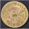 Image 2 : 1876-CC $20 GOLD LIBERTY  ORIG UNC LT OLD CLEANING