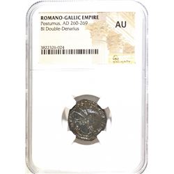 AD 260-269 POSTUMUS BI DOUBLE-DENARIUS NGC AU