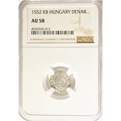 1552 KB HUNGARY DENAR NGC AU-58