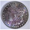 Image 1 : 1888 MORGAN DOLLAR  CH GEM BU  DARK RAINBOW TONING