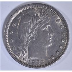 1892 BARBER QUARTER  BU