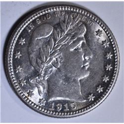 1915-S BARBER QUARTER  GEM BU
