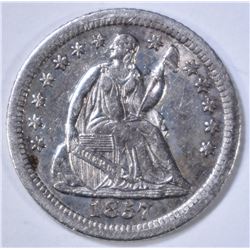 1857-O SEATED LIBERTY HALF DIME  CH AU