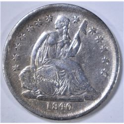 1840-O SEATED LIBERTY DIME  AU