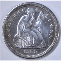 1859-O SEATED LIBERTY DIME  CH AU