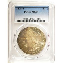 1878-S MORGAN DOLLAR  PCGS MS-64