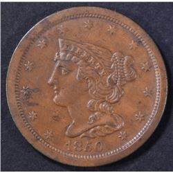 1850 HALF CENT XF