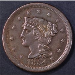 1854 LARGE CENT BU