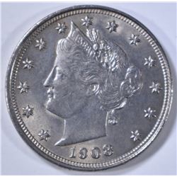 1908 LIBERTY NICKEL CH BU
