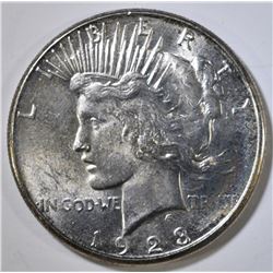 1923-S PEACE DOLLAR, CH BU