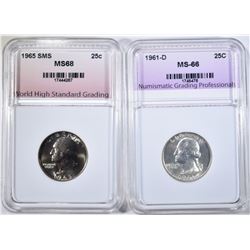 LOT OF 2 WASHINGTON QUARTERS: