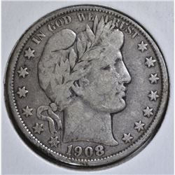 1908-O BARBER HALF DOLLAR VF