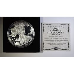 2020 4 TROY OUNCE SILVER EAGLE DESIGN