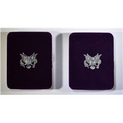 2 1986 PROOF AMERICAN SILVER EAGLES W/COA
