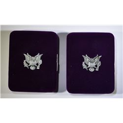 1988 & 89 PROOF AMERICAN SILVER EAGLES W/COA