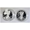 Image 2 : 1996 & 98 PROOF AMERICAN SILVER EAGLES W/COA