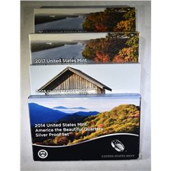U.S. MINT SILVER QUARTER PROOF SETS