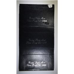 1994, 95 & 97 U.S. SILVER PROOF SETS