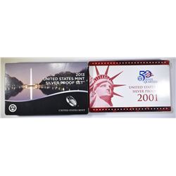 2001 & 2013 U.S. SILVER PROOF SETS