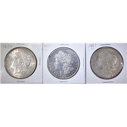 1879, 80-S & 81-O DECENT CIRC MORGAN DOLLARS