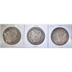 1890-S, 92-O & 96-O CIRC MORGAN DOLLARS
