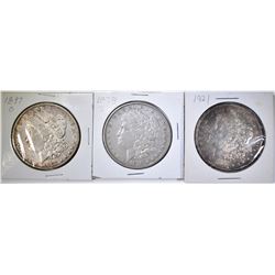 1878-S, 97-O & 1921 CIRC MORGAN DOLLARS