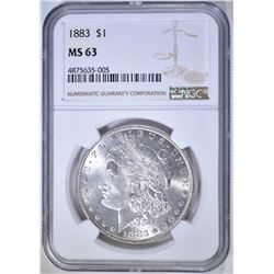 1883 MORGAN DOLLAR, NGC MS-63