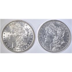 1884-O BU & 1886 CH BU MORGAN DOLLARS
