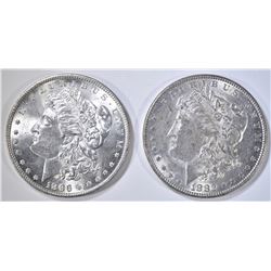 1882 BU & 96 CH BU MORGAN DOLLARS