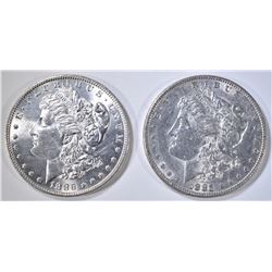 1885 BU & 1886 CH BU MORGAN DOLLARS