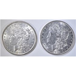 1889  & 1898 BU MORGAN DOLLARS