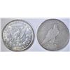 Image 2 : 1921 MORGAN AU & 1935-S FINE PEACE SILVER DOLLARS