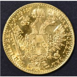 1915 AUSTRIA 1 DUCAT GOLD COIN