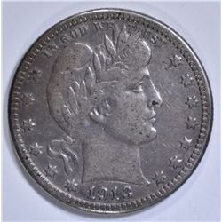 1913-S BARBER QUARTER XF KEY DATE